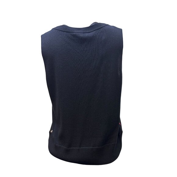 St. John Twin Sweater Set Black & Red Floral Print S/M 2p - Picture 6 of 10